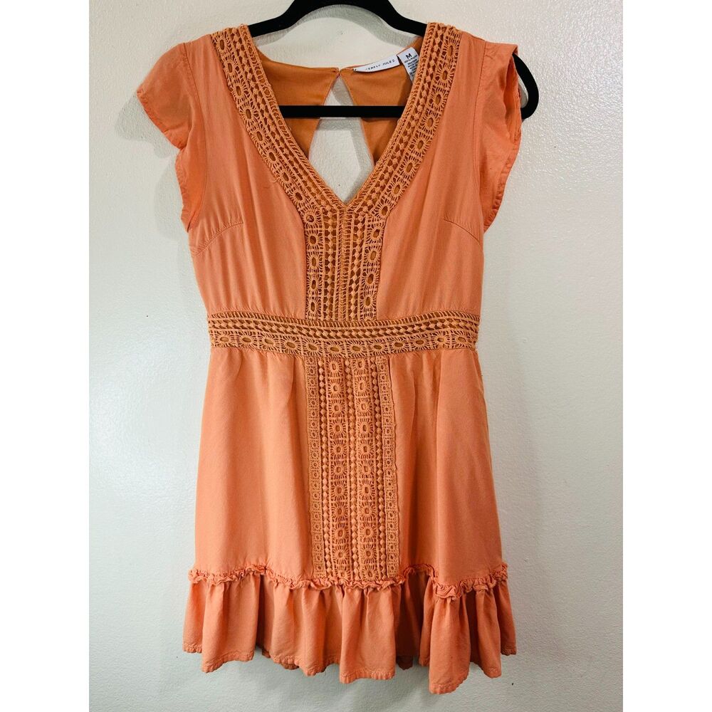 Sincerely Jules Junior Lined Crochet Insert Minidress Size M Bandeau Back